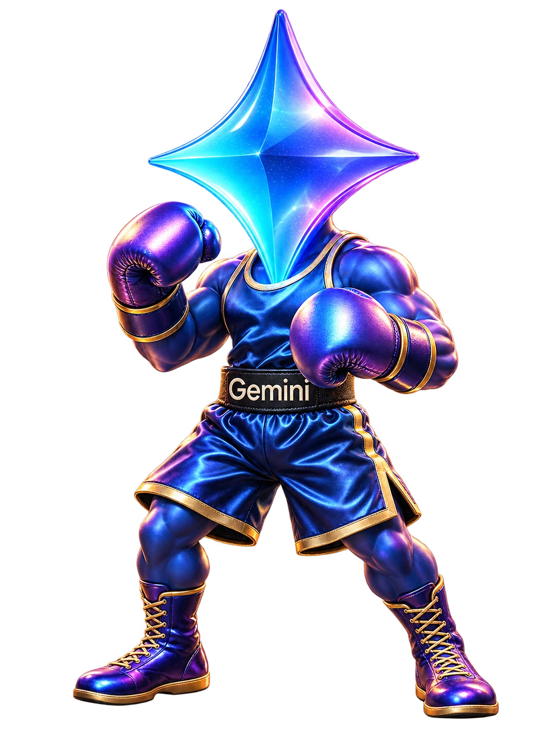 Boxing character inspired by Google Gemini