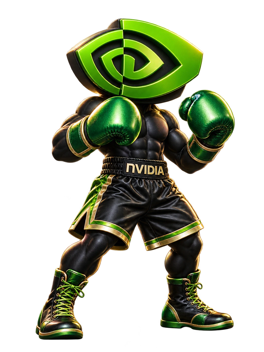 Boxing character inspired by NVIDIA